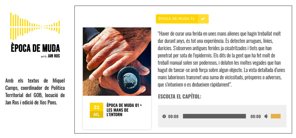Escolta el capítol 01 d'Època de muda al web de Ràdio Far